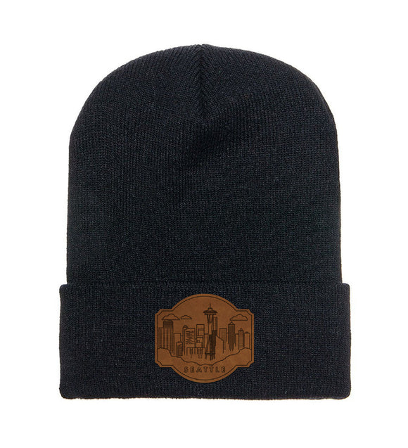 13 Fishing The Mountie Beanie Hat (Black w/ Gray Square Logo Patch)
